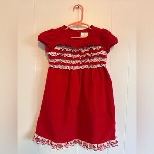 Hanna Andersson Bright Red Ruffle Dress